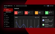 Hack Admin Dark - Admin HTML Template.  Screenshot 1